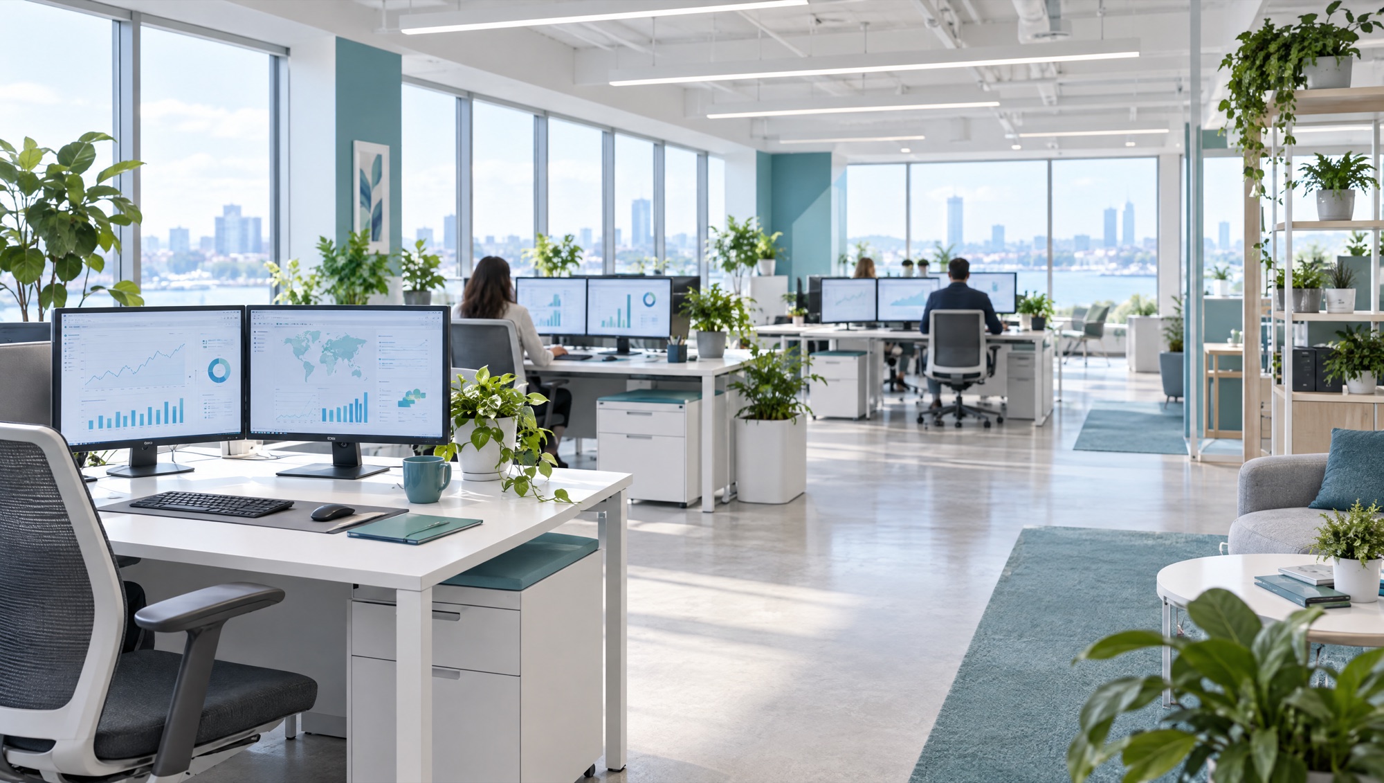 An open-plan e-commerce operations office