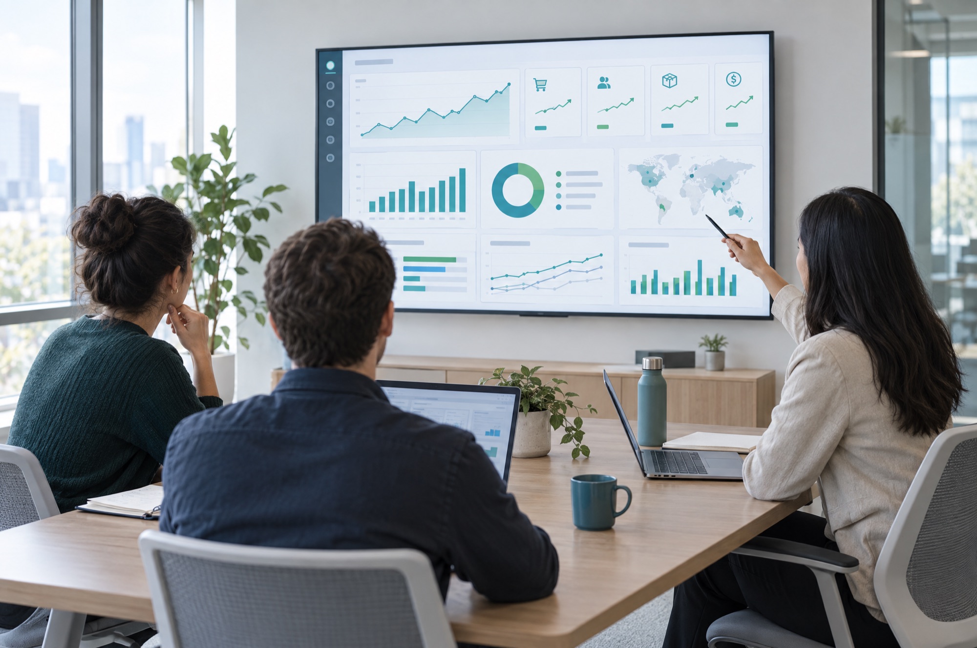 The SELLESS operations team reviewing a client store's performance